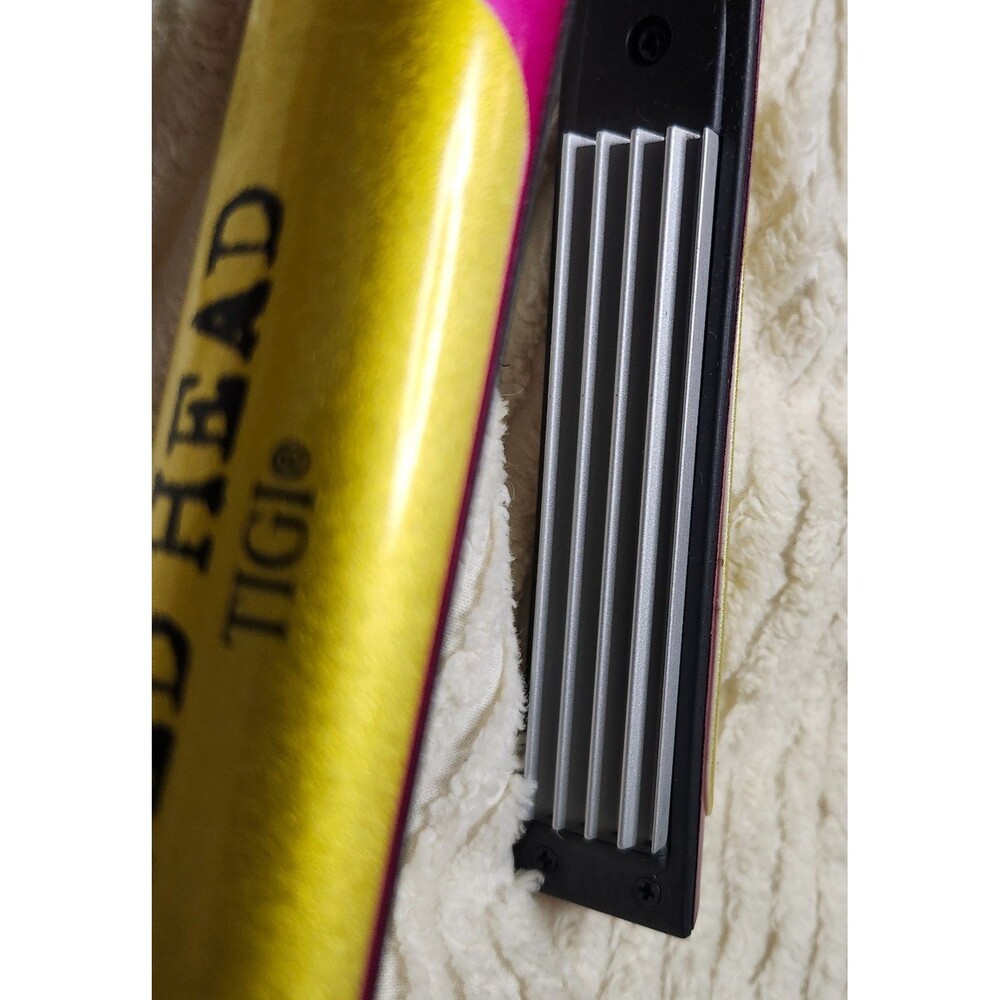 Original Bed Head TIGI Mini Hair Crimper Iron Pink/Yellow BH344 - Tested & Hot! - Picture 6 of 11